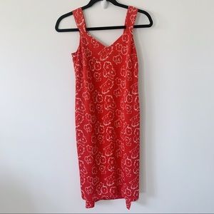 NWT Banana Republic Red Hawaiian Floral Print Dres